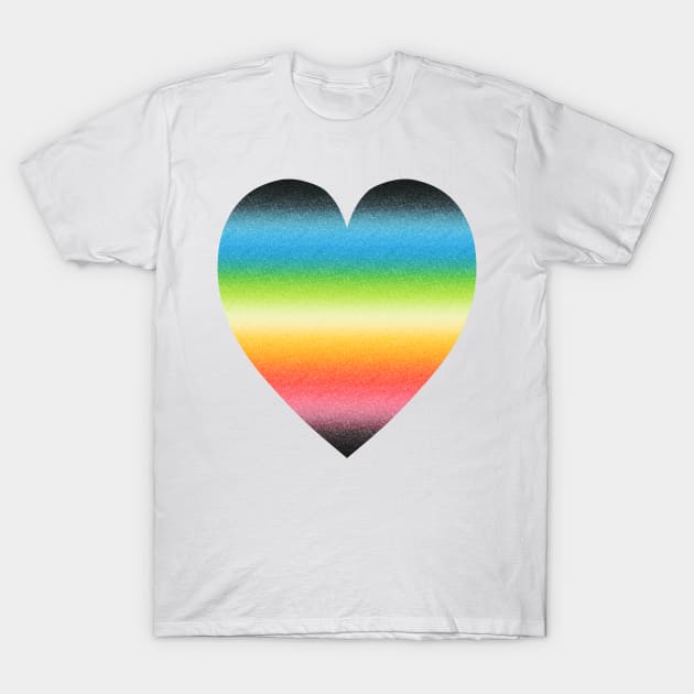 Gradient Queer Pride Heart T-Shirt by JustGottaDraw